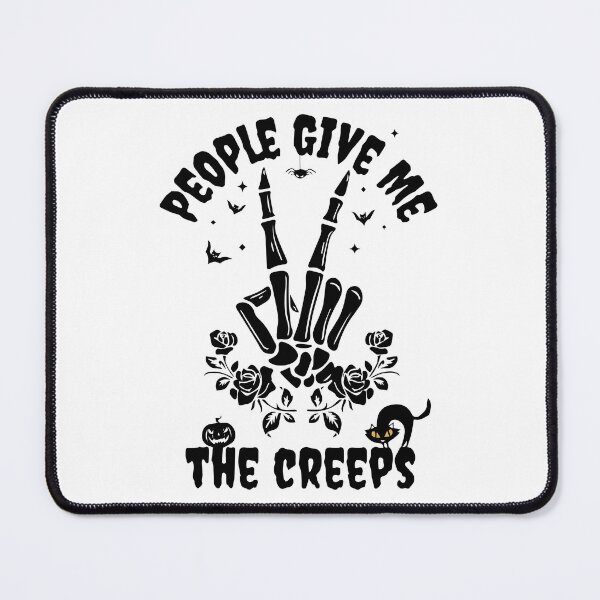 Item preview, Halloween People Give Me The Creeps Horror Black Cat Gift designed and sold by SpookySeasonTee.