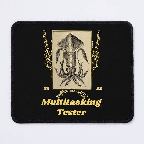 Item preview, 'Multitasking Tester' Old Book Calamari Graphic - Funny Quotes Designs for T-shirts, stickers and other accessories designed and sold by Ridiculam Toga.