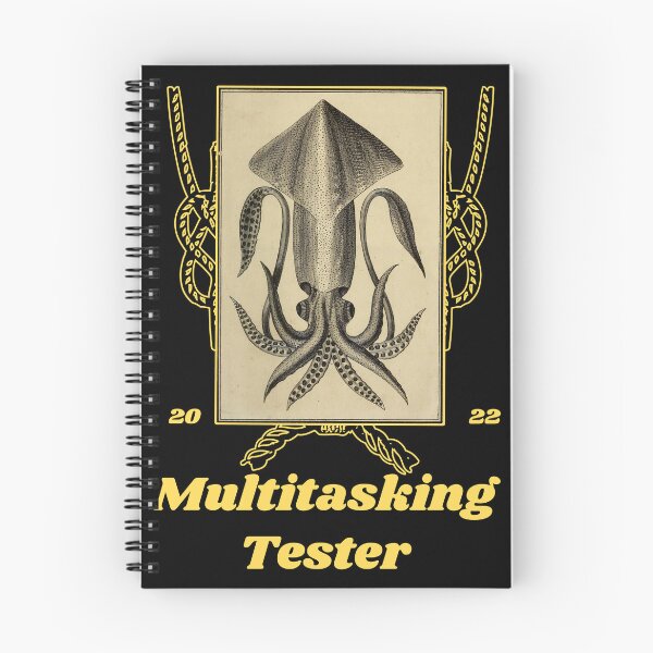 Item preview, 'Multitasking Tester' Old Book Calamari Graphic - Funny Quotes Designs for T-shirts, stickers and other accessories designed and sold by Ridiculam Toga.