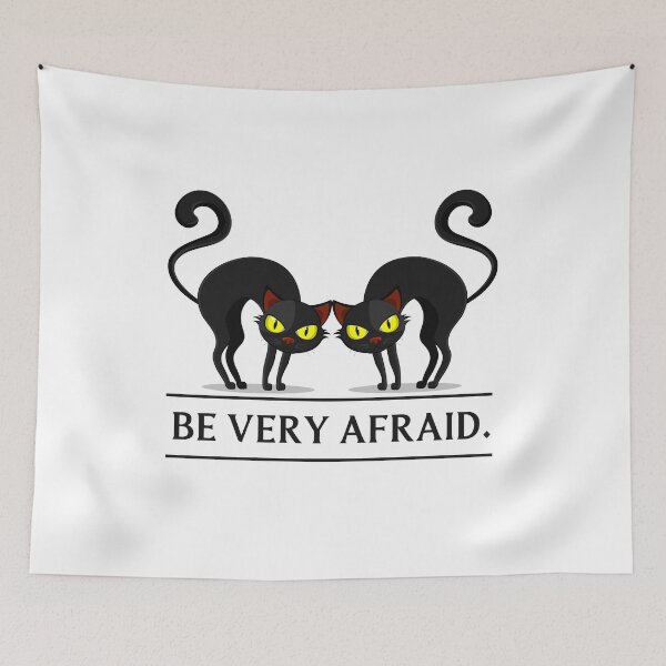 Item preview, Be very afraid, 2 black cats designed and sold by moxdesign.