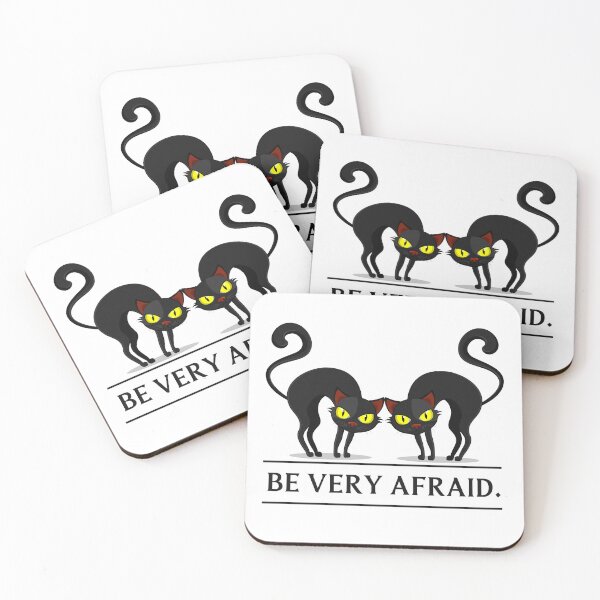 Item preview, Be very afraid, 2 black cats designed and sold by moxdesign.