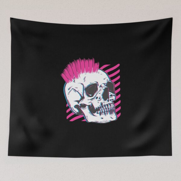 Item preview, Punk Skull Glitch Pullover Sweatshirt designed and sold by homeserpu.