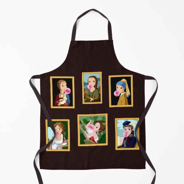 Item preview, Famous Woman Painting with Bubble Gum - Lady with an Ermine, Mona Lisa, Girl with a Pearl Earring, Portrait of Maria Lopukhina, Italian Midday, Portrait of an Unknown Woman designed and sold by chillaxcats.