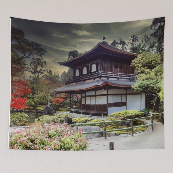 Item preview, Kyoto Silver Temple Ginkakuji Architecture Landscape Nature Japan designed and sold by XIX361ART.