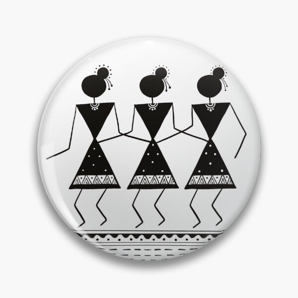 Item preview, Warli Friends designed and sold by Soma Chakraborty Debnath.