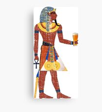 Egyptian Drinking Craft Beer Graphic Canvas Print