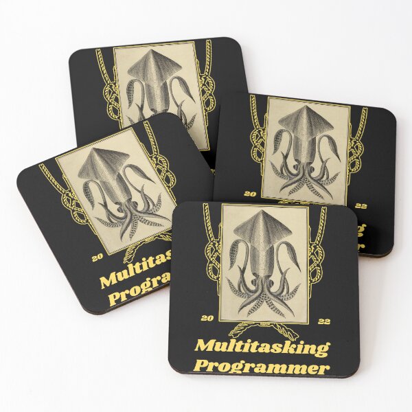 Item preview, 'Multitasking Programmer' Old Book Calamari Graphic - Funny Quotes Designs for T-shirts, stickers and other accessories designed and sold by Ridiculam Toga.