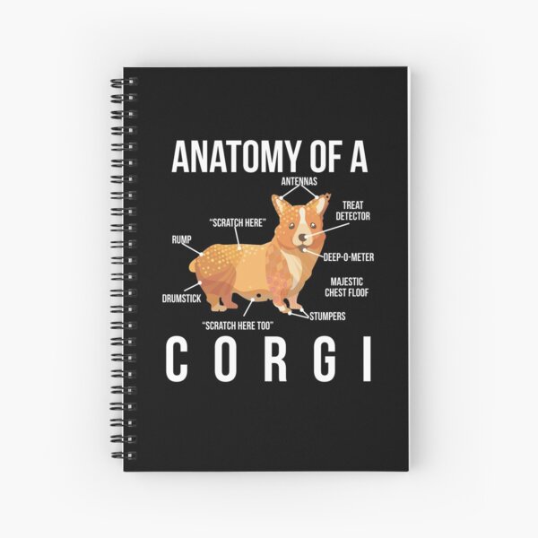 Anatomy Of A Corgi Spiral Notebook