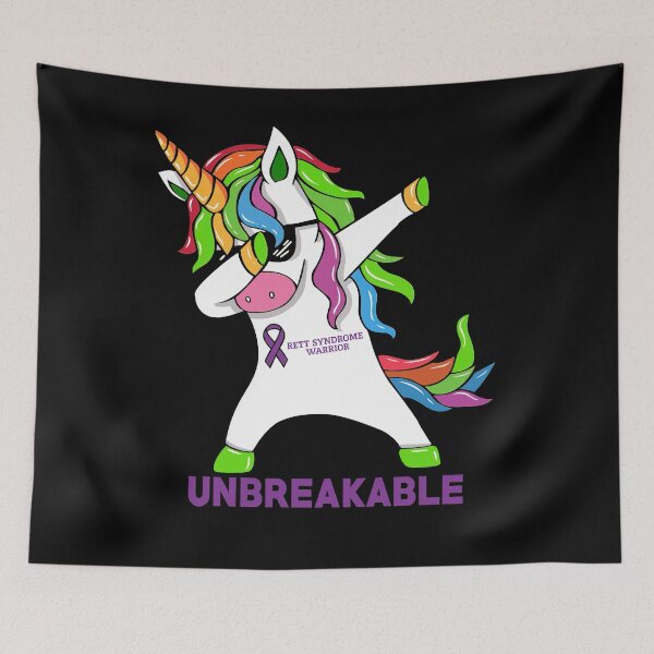 Item preview, Rett Syndrome Awareness Rett Syndrome Awareness Unicorn Warrior Unbreakable  designed and sold by TerrellOneal.
