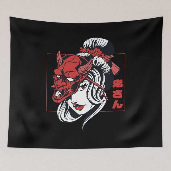 Item preview, Japanese girl with demon mask designed and sold by DerSenat.