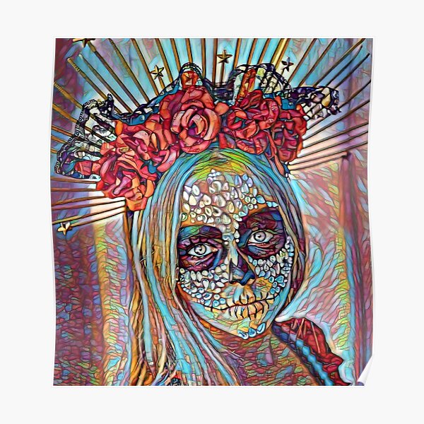 Santa Muerte Poster For Sale By Dravenwaylon Redbubble 4579