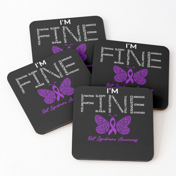 Item preview, Rett Syndrome Awareness Rett Syndrome Awareness, I'm Fine Butterfly Ribbon  designed and sold by TerrellOneal.