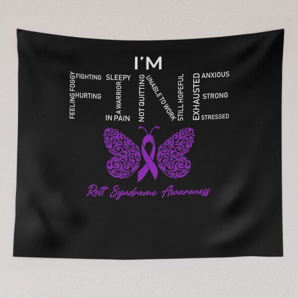 Item preview, Rett Syndrome Awareness Rett Syndrome Awareness, I'm Fine Butterfly Ribbon  designed and sold by TerrellOneal.