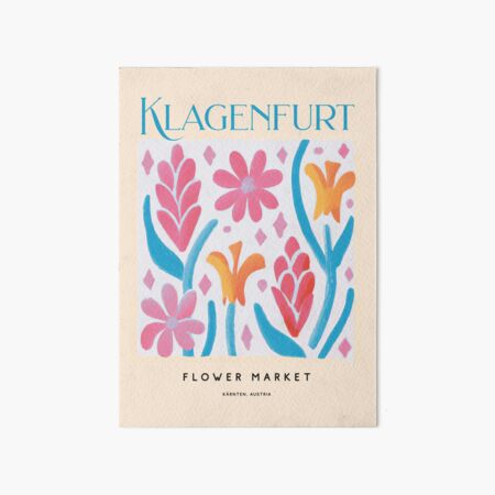 Item preview, Flower Market Klagenfurt Poster Austria 1960s Retro Art Plants Vintage designed and sold by betternotes.