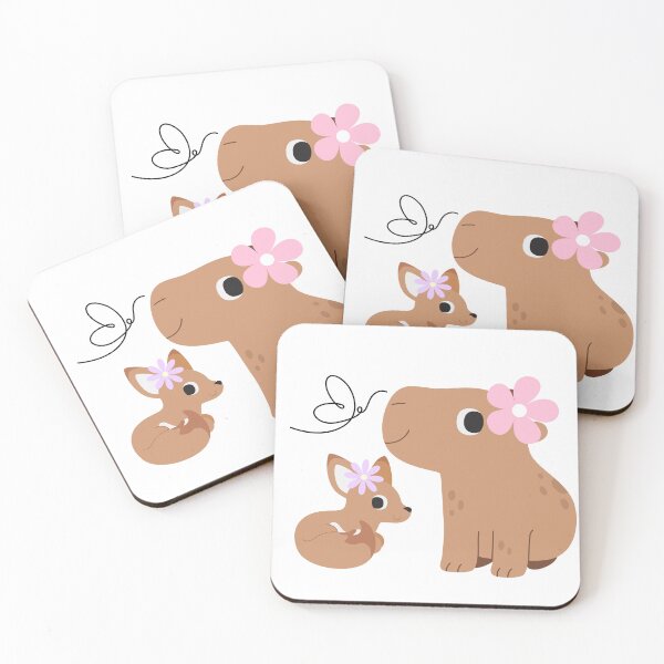 Item preview,  Cute Capybara And Fox designed and sold by Tamas Das.