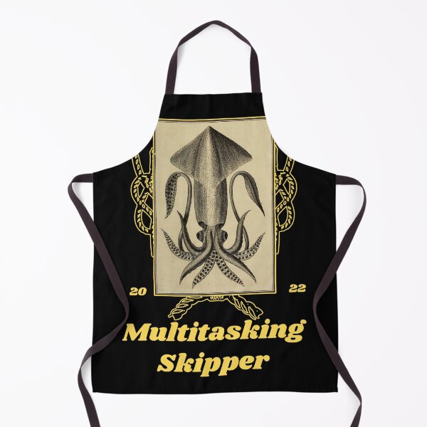 Item preview, 'Multitasking Skipper' Old Book Calamari Graphic - Funny Quotes Designs for T-shirts, stickers and other accessories designed and sold by Ridiculam Toga.