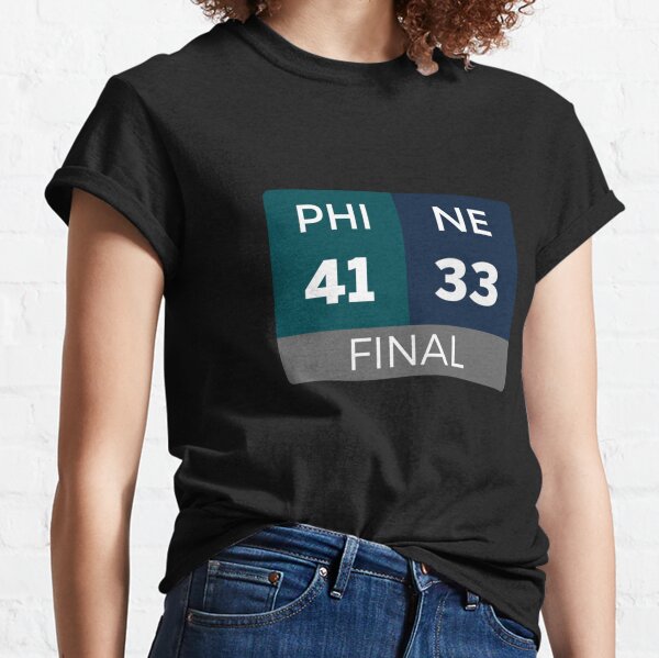 Tom Brady Philadelphia Eagles 41 New England Patriots 33 Tee, Custom  prints store