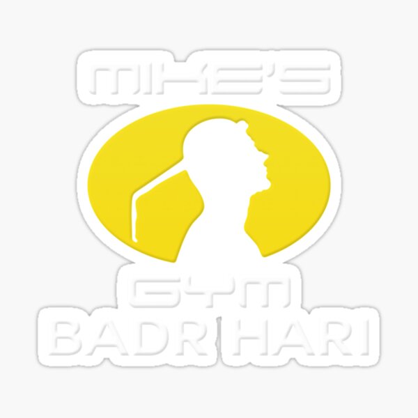 "Mike's gym badr hari" Sticker for Sale by RandolphHennig | Redbubble