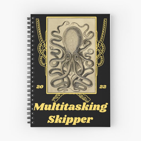Item preview, 'Multitasking Skipper' Old Book Octopus Graphic - Funny Quotes Designs for T-shirts, stickers and other accessories designed and sold by Ridiculam Toga.
