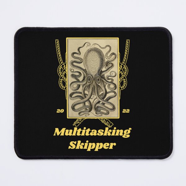 Item preview, 'Multitasking Skipper' Old Book Octopus Graphic - Funny Quotes Designs for T-shirts, stickers and other accessories designed and sold by Ridiculam Toga.