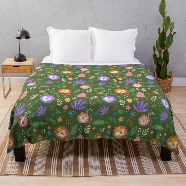 Item preview, Colorful Cute Tiger Animal Pattern Illustration designed and sold by unraven.