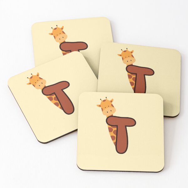 Item preview, Giraffe Monogram Letter T designed and sold by Lyssarien.