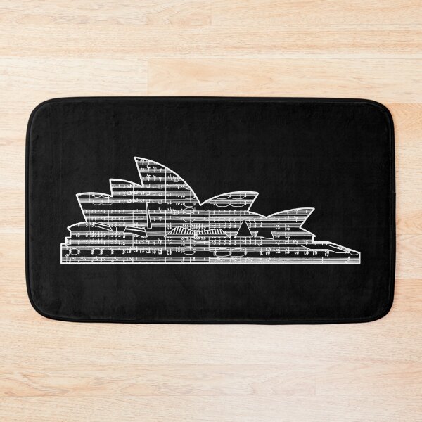 Item preview, Sydney Opera House Outline with Musical Notes designed and sold by Happy Puppy Print On Demand.