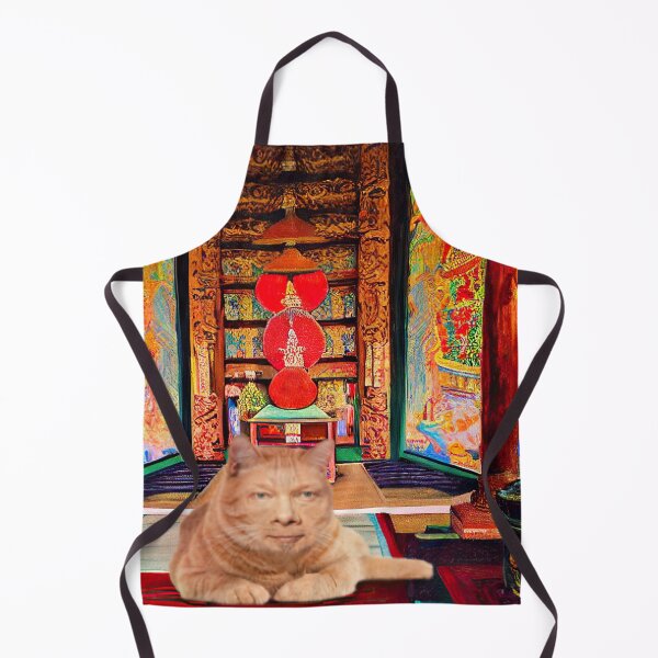 Item preview, Eckhart Tolle Zen Master Cat Laying In A Chinese Style Temple designed and sold by SubtleSplit.