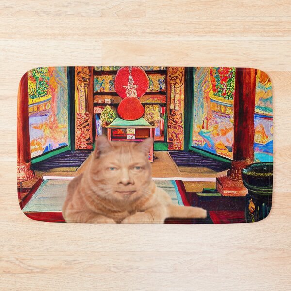 Item preview, Eckhart Tolle Zen Master Cat Laying In A Chinese Style Temple designed and sold by SubtleSplit.