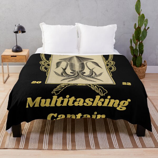 Item preview, 'Multitasking Captain' Old Book Calamari Graphic - Funny Quotes Designs for T-shirts, stickers and other accessories designed and sold by Ridiculam Toga.