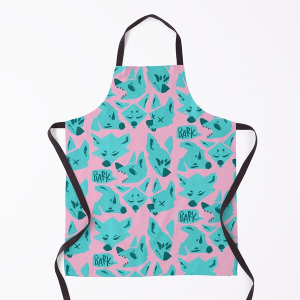 Item preview, moody dogs bark (pink and cyan wolf pattern) designed and sold by revioLATE.