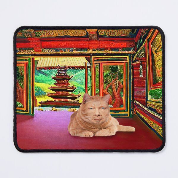 Item preview, Eckhart Tolle Zen Master Cat Laying in a Thailand Temple designed and sold by SubtleSplit.