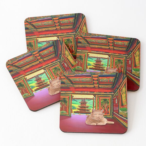 Item preview, Eckhart Tolle Zen Master Cat Laying in a Thailand Temple designed and sold by SubtleSplit.