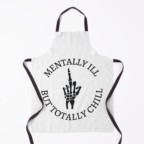 Item preview, Mentally Ill But Totally Chill Skeleton Middle Finger designed and sold by 5thseason-shop.
