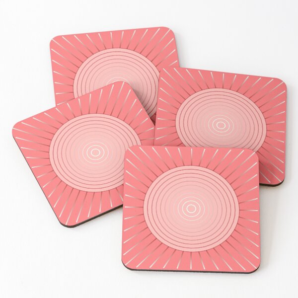 Item preview, Geometric Sunburst, Deep Coral Pink designed and sold by Marymarice.