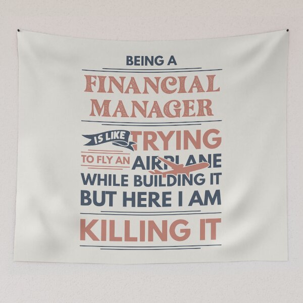 Item preview, Being A Financial Manager Is Like Trying To Fly An Airplane While Building It But Here I Am Killing It Funny Gift idea Financial Manager designed and sold by Mmmm3344.