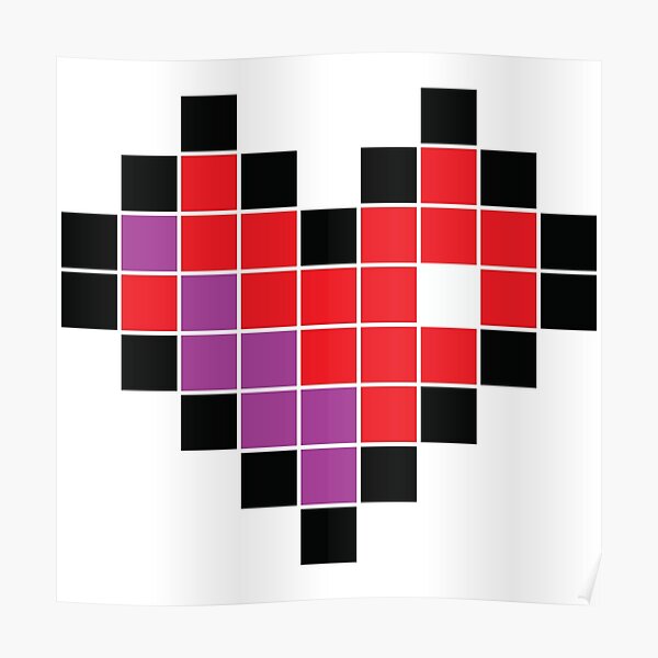 Pixel Heart Wall Art Redbubble Images, Photos, Reviews