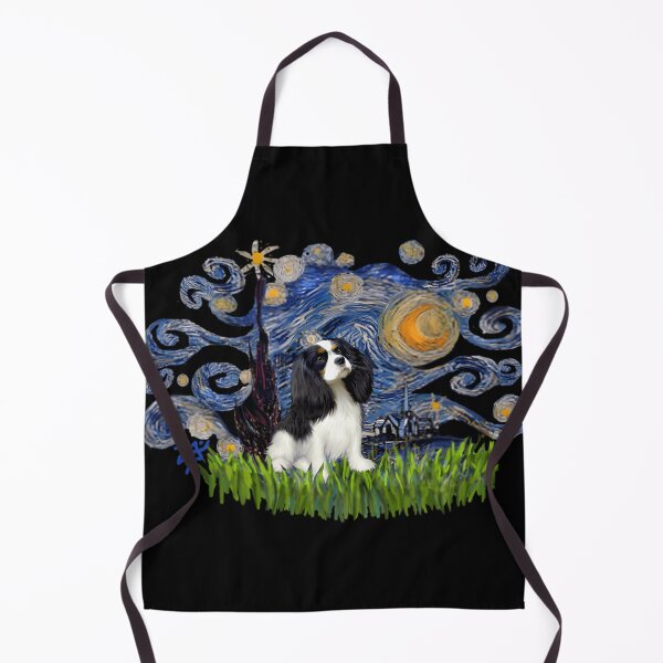 Item preview, Starry Night Free Form with a Cavalier King Charles Spaniel (tri colored) Classic designed and sold by badopriha1.