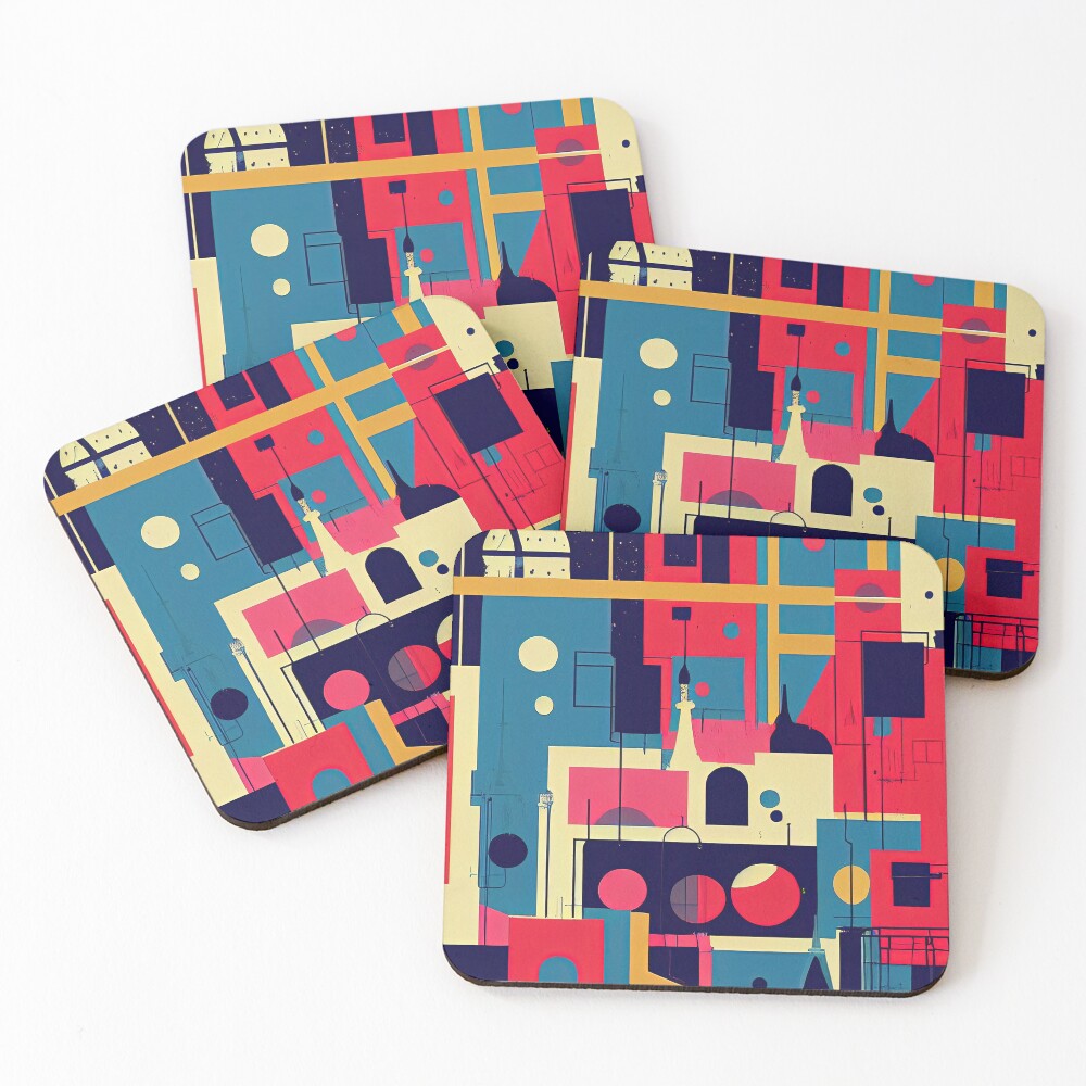 Item preview, Coasters (Set of 4) designed and sold by BasajaunStudio.