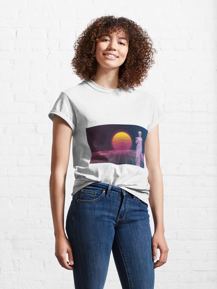 Thumbnail 4 of 7, Classic T-Shirt, Vaporwave Classical Art designed and sold by Bien Design.