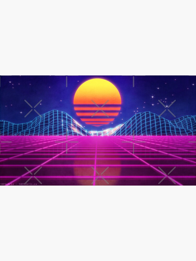 Thumbnail 3 of 3, Sticker, Vaporwave Synthwave Retrowave designed and sold by Bien Design.