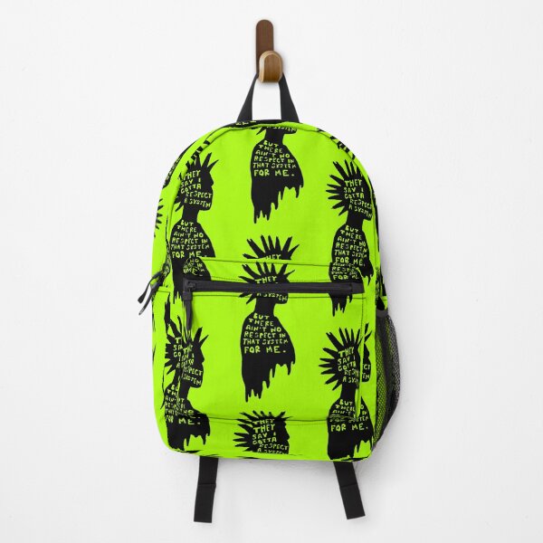 Item preview, NO RESPECT FOR THE SYSTEM! Cool and Outrageous Wrecked Punk Mohawk Silhouette designed and sold by DRK7DSGN.