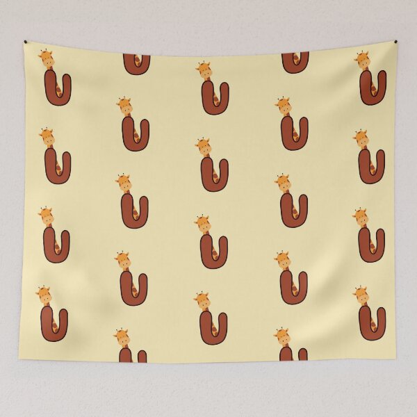 Item preview, Giraffe Monogram Letter U designed and sold by Lyssarien.