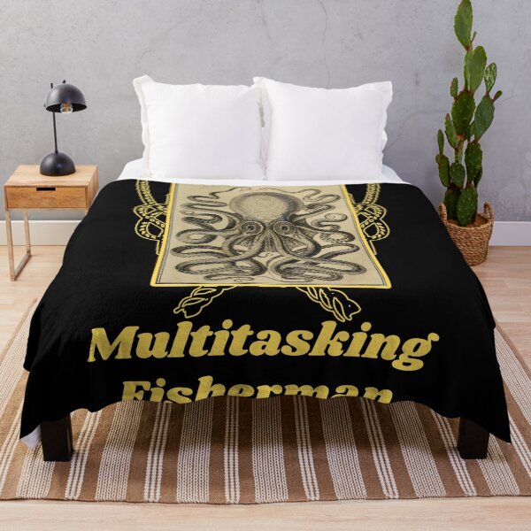 Item preview, 'Multitasking Fisherman' Old Book Octopus Graphic - Funny Quotes Designs for T-shirts, stickers and other accessories designed and sold by Ridiculam Toga.