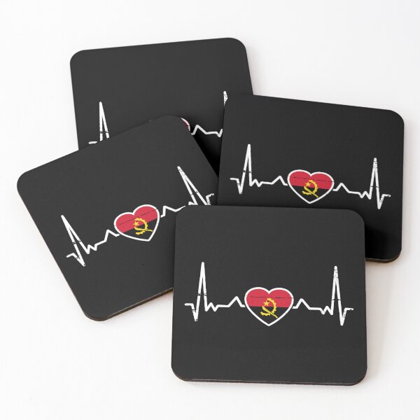 Item preview, Angola Heartbeat Angolan Flag Proud Angolan designed and sold by max-it-out.