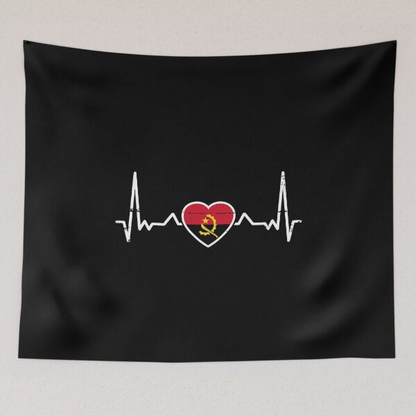 Item preview, Angola Heartbeat Angolan Flag Proud Angolan designed and sold by max-it-out.