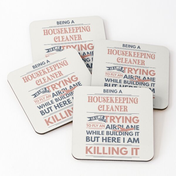 Item preview, Being A Housekeeping Cleaner Is Like Trying To Fly An Airplane While Building It But Here I Am Killing It Funny Gift idea Housekeeping Cleaner designed and sold by Mmmm3344.