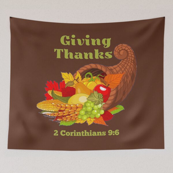 Item preview, Giving Thanks 2 Corinthians 9:6 designed and sold by RhondaCGoins.