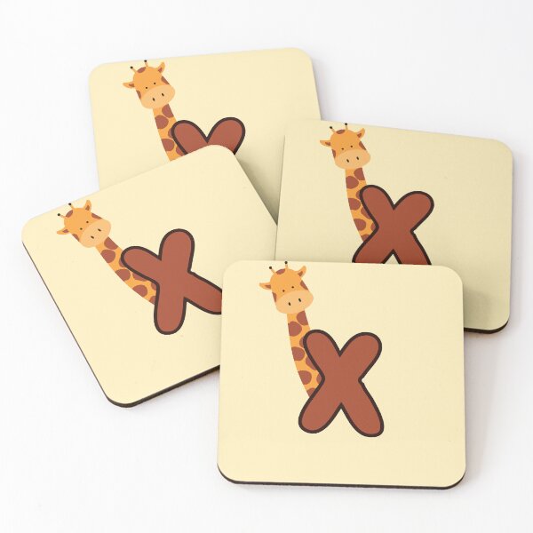 Item preview, Giraffe Monogram Letter X designed and sold by Lyssarien.