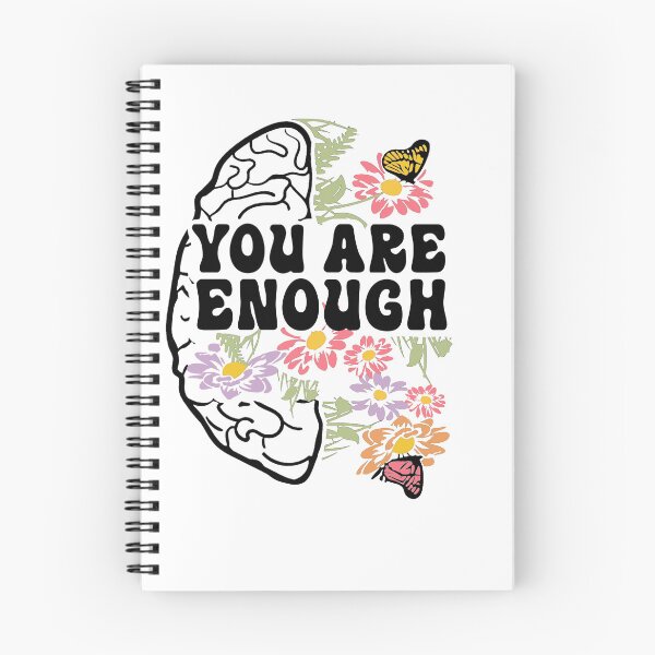 Item preview, VINTAGE AND AWESOME  FLORAL QUOTE " YOU ARE ENOUGH " MENTAL HEALTH AWARENESS ESSENTIAL TSHIRT designed and sold by GhostAmine.